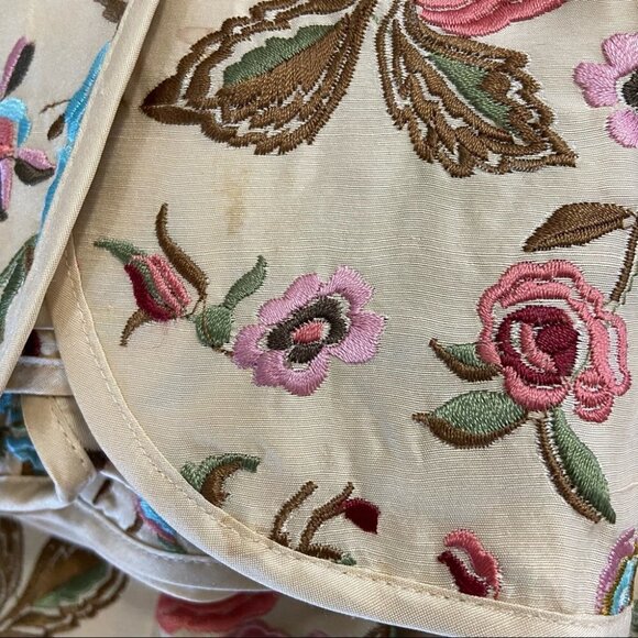 Vintage Coldwater  Creek Silk Floral Embroidery Blazer - Picture 16 of 16